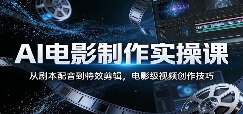 AI电影制作实操课:从剧本配音到特效剪辑,电影级视频创作技巧_生财有道创业网-生财有道