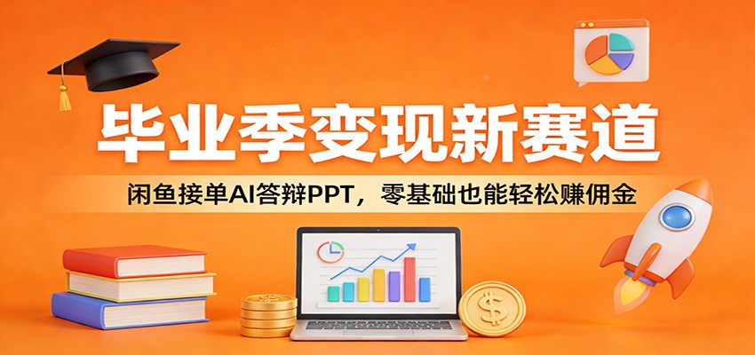 毕业季变现新赛道：闲鱼接单AI答辩PPT，零基础也能轻松赚佣金_生财有道创业网-生财有道