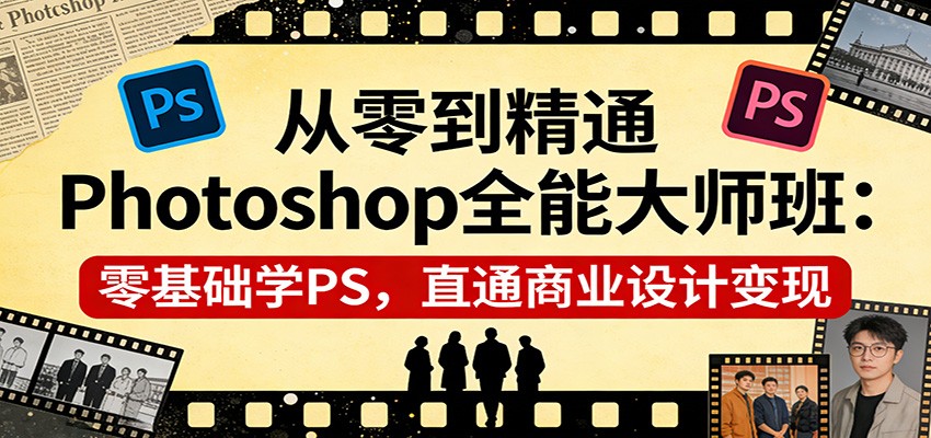 从零到精通Photoshop全能大师班：零基础学PS，直通商业设计变现_生财有道创业网-生财有道