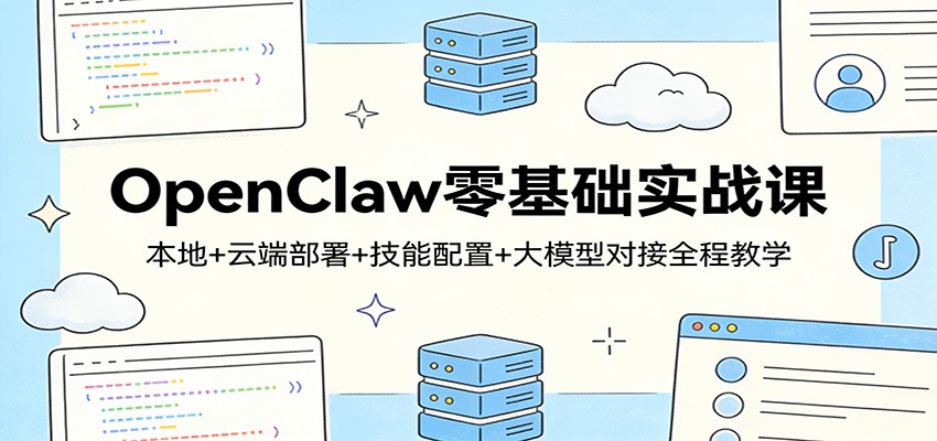 OpenClaw零基础实战课:本地+云端部署+技能配置+大模型对接全程教学_生财有道创业网-生财有道