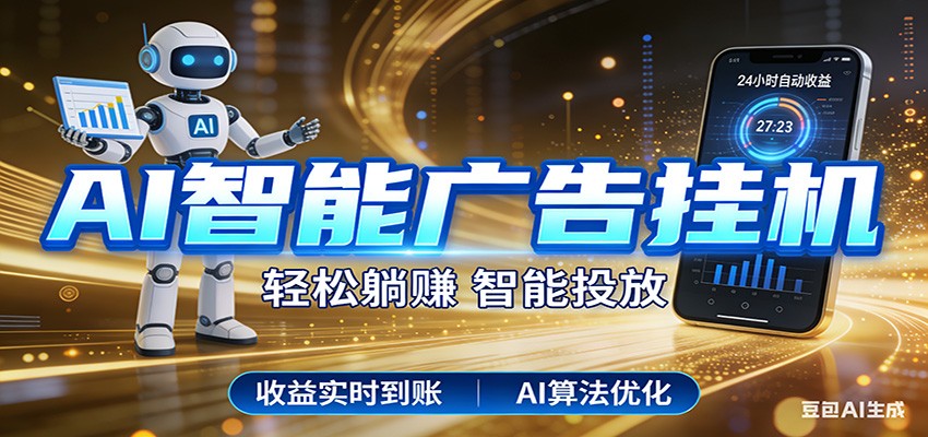 智能广告挂机新时代,利用碎片化时间实现稳定被动收益,AI帮你持续盈利_生财有道创业网-生财有道