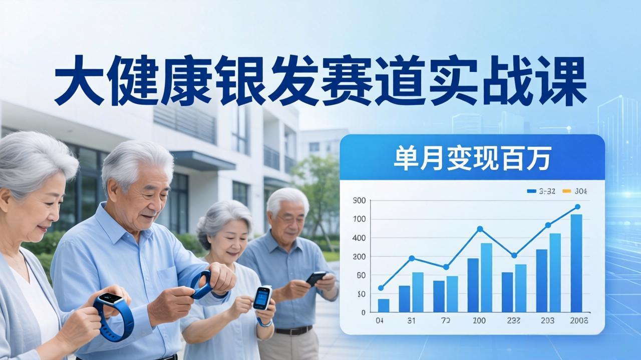 （17754期）大健康银发赛道实战课：拆解视频号线索型 IP 单月变现百万逻辑，教你精准获客高效变现_生财有道创业项目网-生财有道