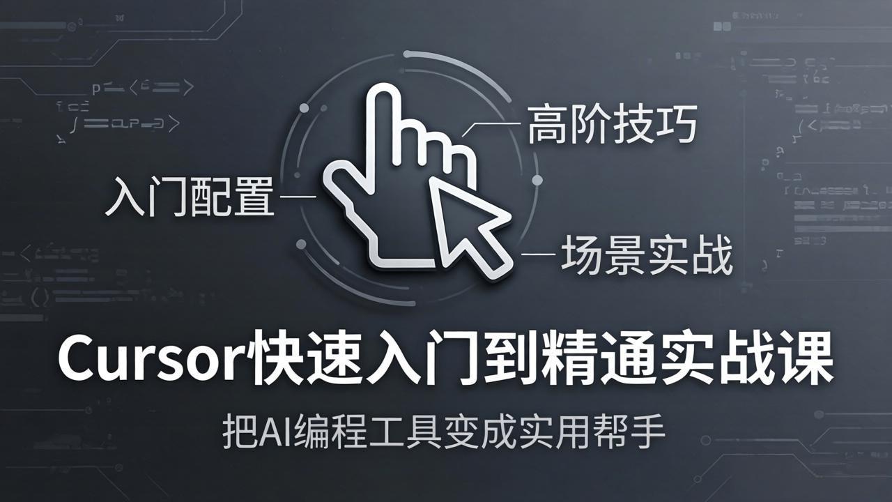 (17794期)Cursor快速入门到精通实战课:入门配置+高阶技巧+场景实战,把AI编程工具变成实用帮手_生财有道创业项目网-生财有道