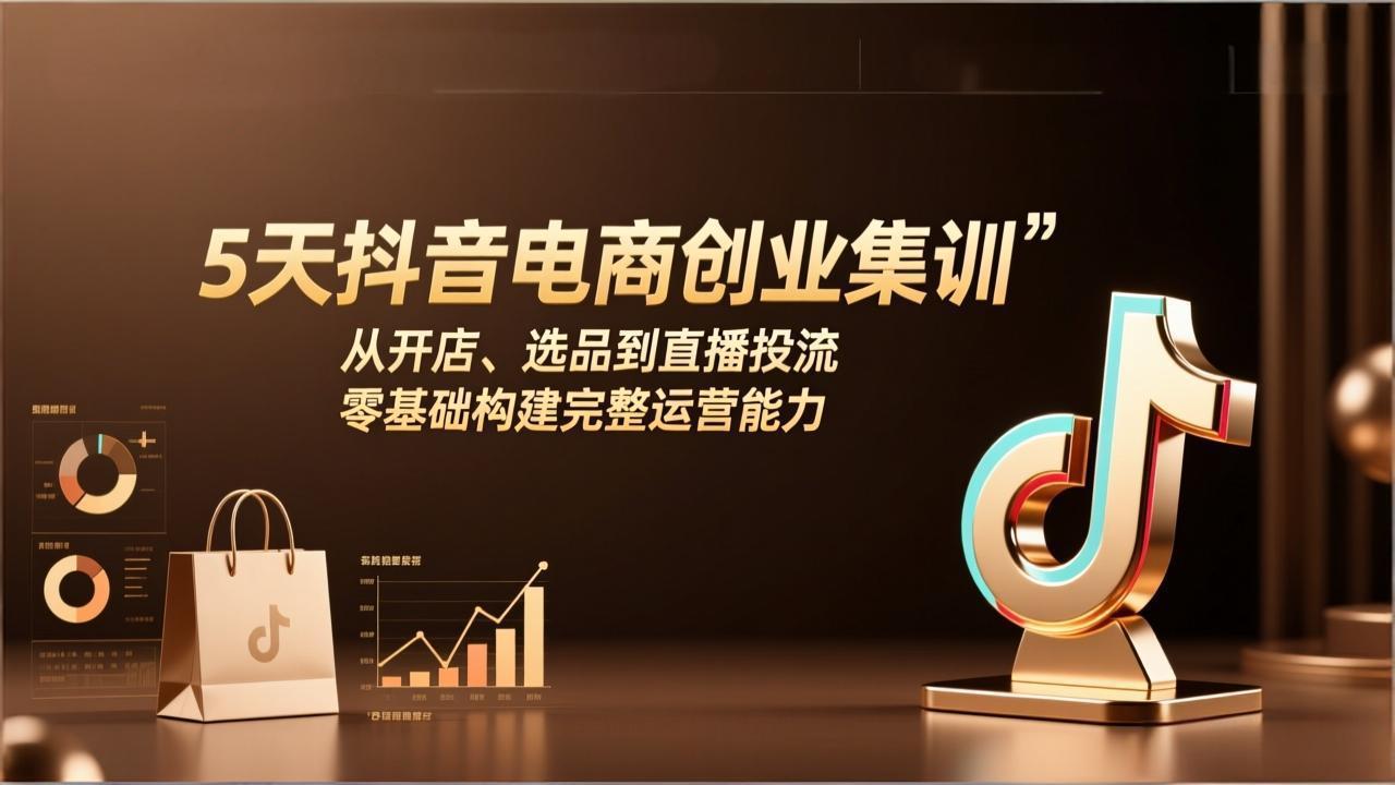 （17544期）5天抖音电商创业集训：从开店、选品到直播投流，零基础构建完整运营能力_生财有道创业项目网-生财有道