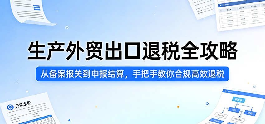 生产外贸出口退税全攻略:从备案报关到申报结算,手把手教你合规高效退税_生财有道创业网-生财有道