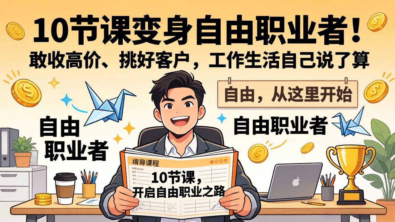 (17663期)10 节课变身自由职业者!敢收高价、挑好客户,工作生活自己说了算_生财有道创业项目网-生财有道