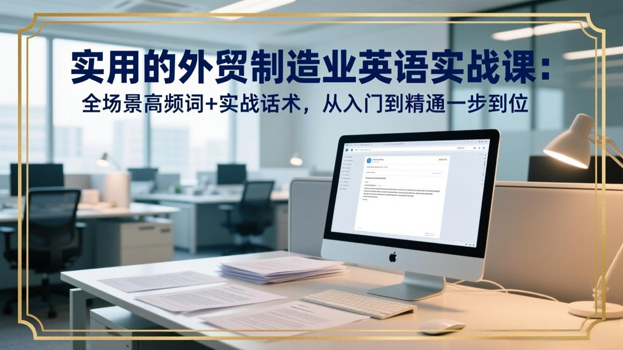 （17532期）实用的外贸制造业英语实战课：全场景高频词+实战话术，从入门到精通一步到位_生财有道创业项目网-生财有道