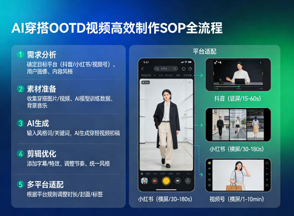 AI穿搭OOTD视频高效制作SOP全流程，适配抖音小红书视频号全平台——生财有道创业项目网-生财有道