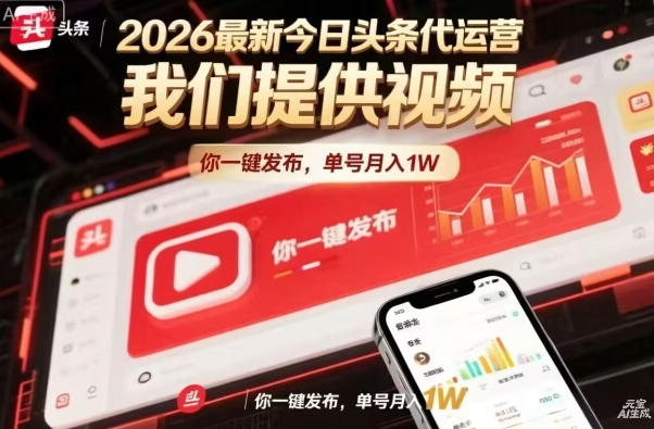 今日头条躺賺模式，你9我1，操作简单，一键发布，单机日入数百，长期合作【揭秘】——生财有道创业项目网-生财有道