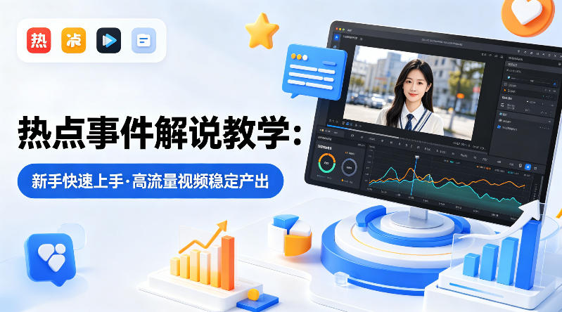 某大V的热点事件解说教学,新手也能快速上手,稳定产出高流量解说视频——生财有道创业项目网-生财有道