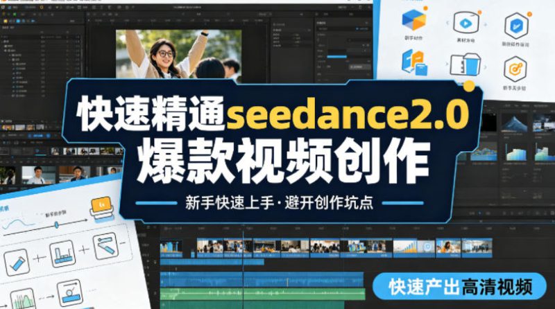 快速精通seedance2.0爆款视频创作，快速产出高清视频，避开大量创作坑点，新手也能快速上手——生财有道创业项目网-生财有道