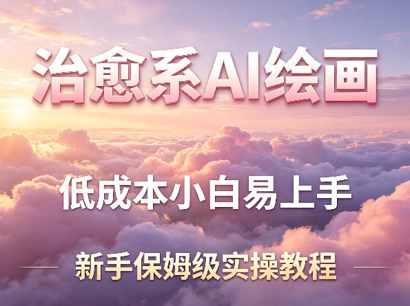 治愈系AI绘画提示词项目，低成本小白易上手，每天10分钟，新手保姆级实操教程——生财有道创业项目网-生财有道