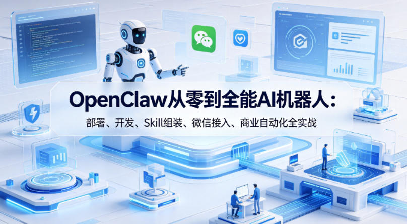 OpenClaw从零到全能AI机器人：部署、开发、Skill组装、微信接入、商业自动化全实战——生财有道创业项目网-生财有道