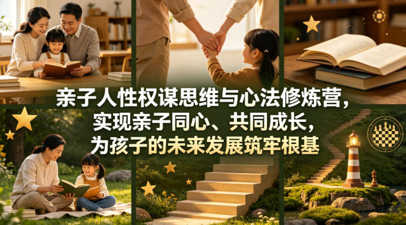 亲子人性权谋思维与心法修炼营，实现亲子同心、共同成长，为孩子的未来发展筑牢根基【音频】——生财有道创业项目网-生财有道