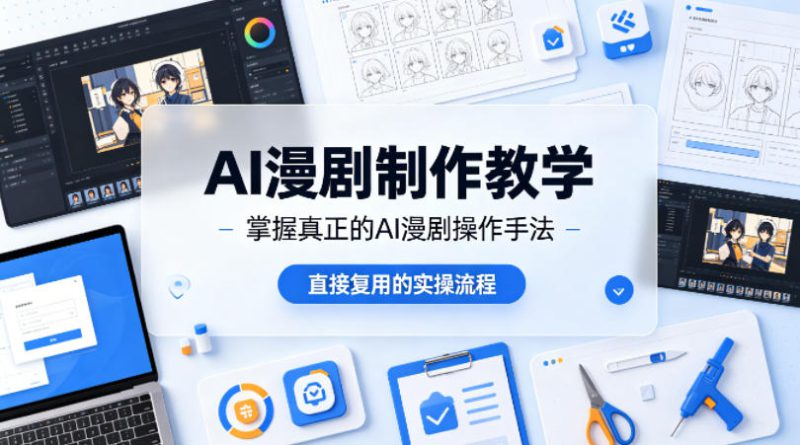 AI漫剧制作教学，带你掌握真正的AI漫剧操作手法，直接复用的实操流程——生财有道创业项目网-生财有道