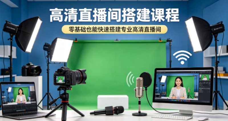 高清直播间搭建课程，零基础也能快速搭建专业高清直播间——生财有道创业项目网-生财有道