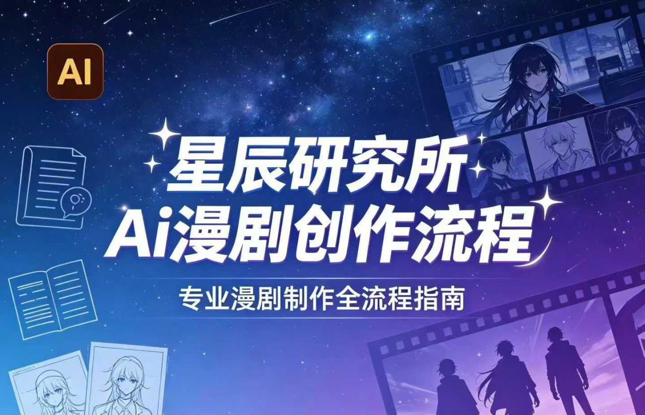 图片[1]-AI漫剧创作全流程指南｜从工具到编剧，从流量到变现，小白也能学会的专业漫剧制作法——生财有道创业项目网-生财有道