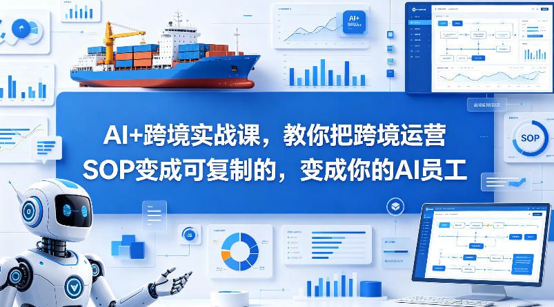 AI+跨境实战课，教你把跨境运营S0变成可复制的，变成你的AI员工——生财有道创业项目网-生财有道