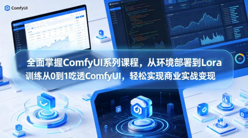 全面掌握ComfyUI系列课程，从环境部署到Lora训练从0到1吃透ComfyUI，轻松实现商业实战变现——生财有道创业项目网-生财有道