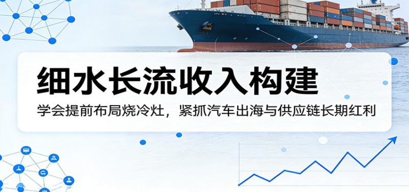 付费文章：细水长流收入构建，学会提前布局烧冷灶，紧抓汽车出海与供应链长期红利_生财有道创业网-生财有道