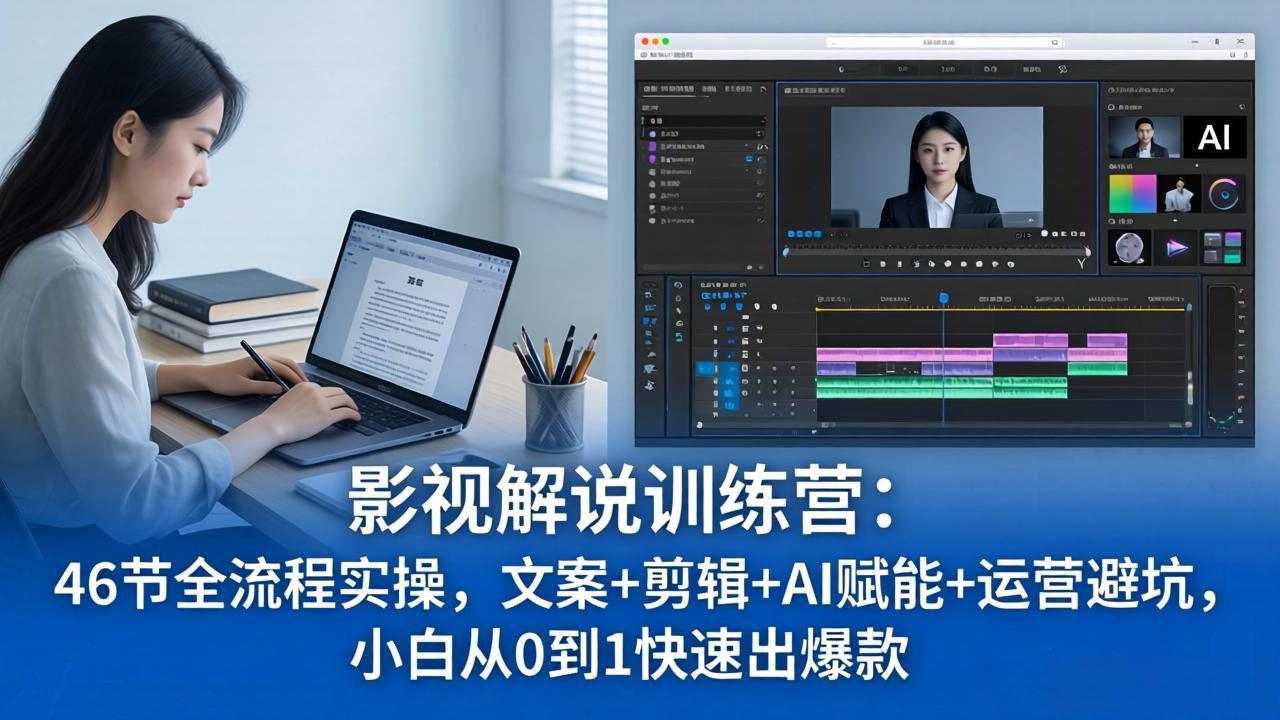 (18053期)影视解说特训营:46节全流程实操,文案+剪辑+AI赋能+运营避坑,小白从0到1快速出爆款_生财有道创业项目网-生财有道