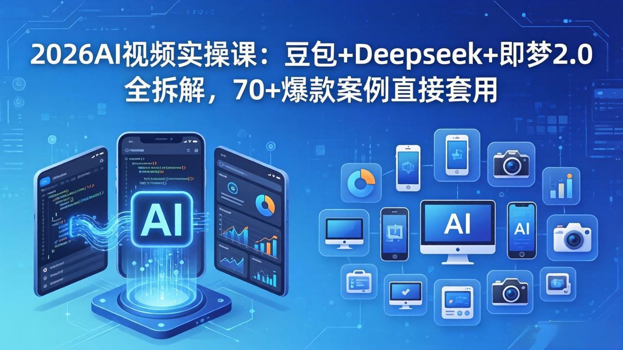 （18263期）2026AI视频实操课：豆包+Deepseek+即梦2.0全拆解，70+爆款案例直接套用_生财有道创业项目网-生财有道