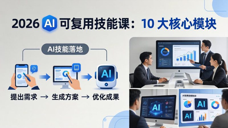 (17894期)2026AI可复用技能-4月新课:10大核心模块,手把手教你把AI用进工作、产出成果_生财有道创业项目网-生财有道