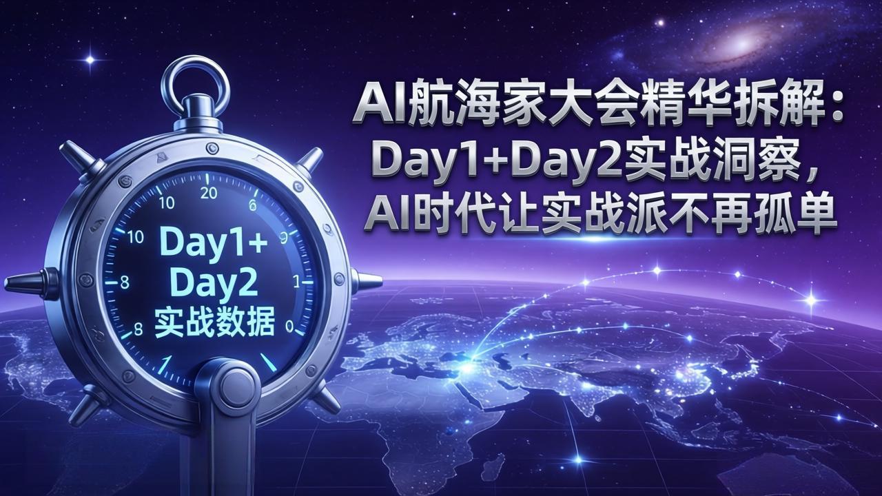 （17867期）AI航海家大会精华拆解：Day1+Day2实战洞察，AI时代让实战派不再孤单_生财有道创业项目网-生财有道