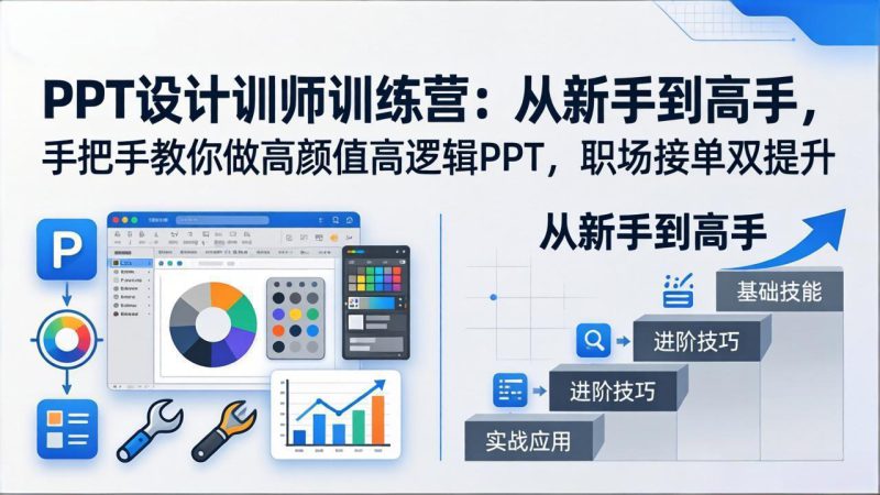 （17886期）PPT设计训师训练营：从新手到高手，手把手教你做高颜值高逻辑PPT，职场接单双提升_生财有道创业项目网-生财有道