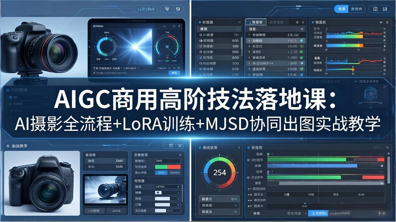 （18254期）AIGC商用高阶技法落地课：AI摄影全流程+LoRA训练+MJSD协同出图实战教学_生财有道创业项目网-生财有道
