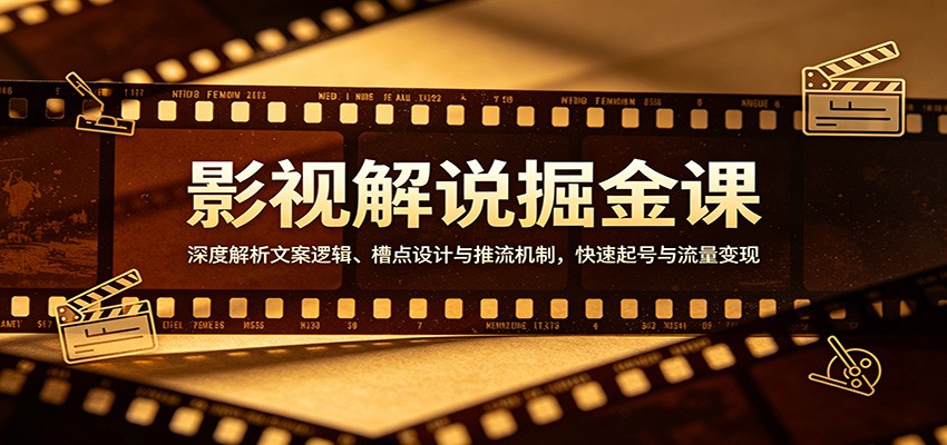 影视解说掘金课：深度解析文案逻辑、槽点设计与推流机制，快速起号与流量变现_生财有道创业网-生财有道