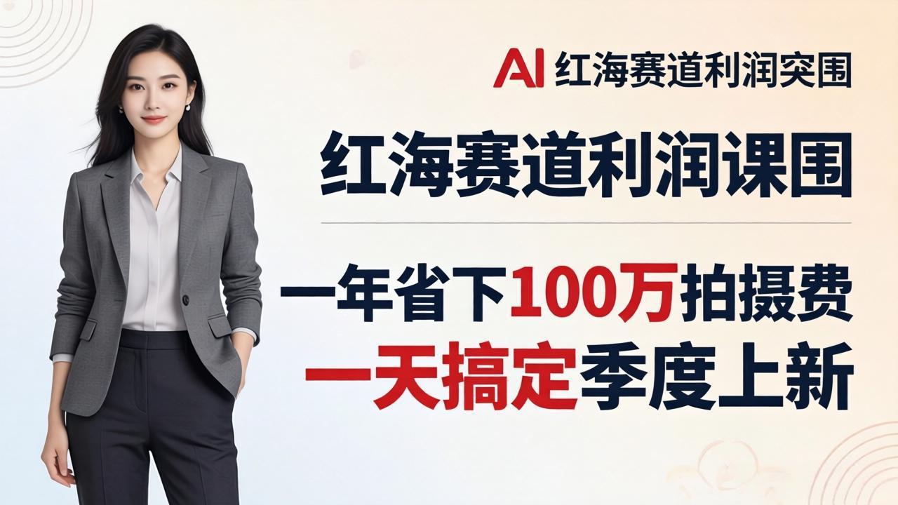(17884期)服装老板AI模特图课:一年省下100万拍摄费,一天搞定季度上新,红海赛道利润突围_生财有道创业项目网-生财有道