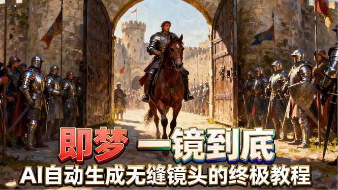 （18241期）即梦AI一镜到底终极教程，智能补帧+运镜技巧，AI自动生成无缝丝滑长镜头高效出片_生财有道创业项目网-生财有道