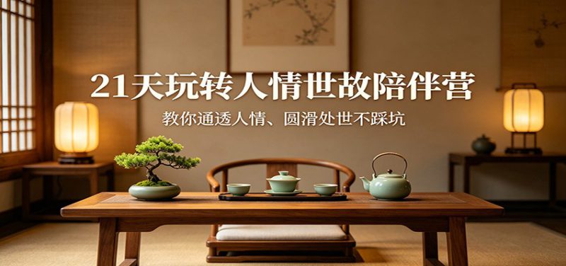 21天玩转人情世故陪伴营：教你通透人情、圆滑处世不踩坑_生财有道创业网-生财有道