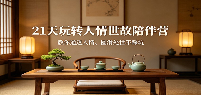 21天玩转人情世故陪伴营：教你通透人情、圆滑处世不踩坑_生财有道创业网-生财有道