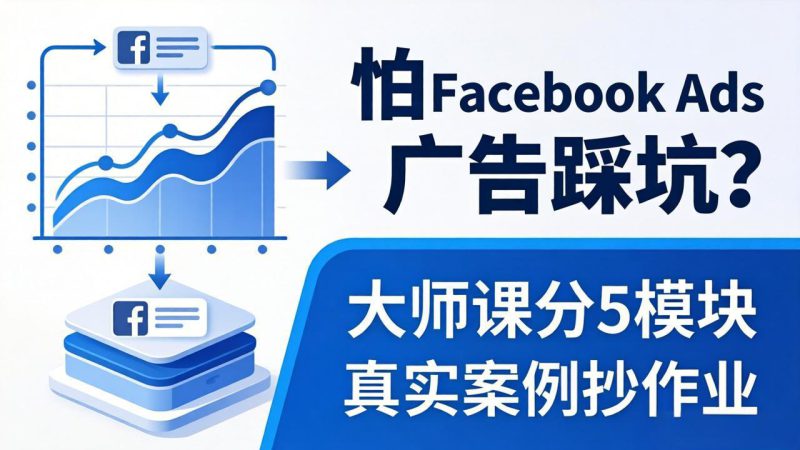（18174期）怕 Facebook Ads 广告踩坑？大师课分 5 模块教你做广告、搞扩量，还带真实案例抄作业！_生财有道创业项目网-生财有道