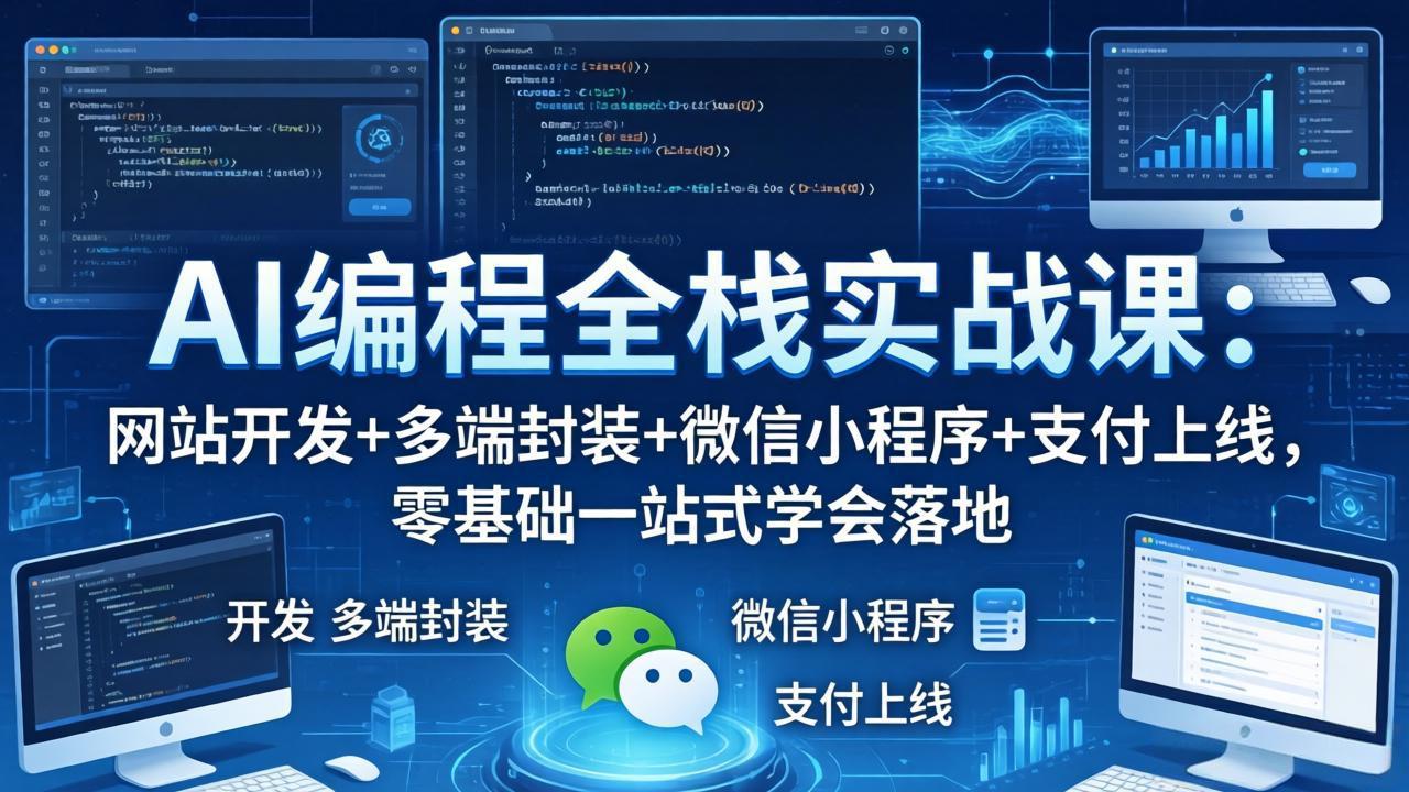 （18049期）AI编程全栈实战课：网站开发+多端封装+微信小程序+支付上线，零基础一站式学会落地_生财有道创业项目网-生财有道