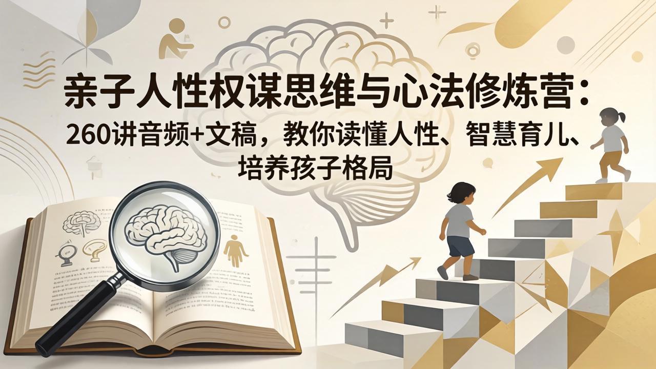 （18076期）亲子人性权谋思维与心法修炼营：260讲音频+文稿，教你读懂人性、智慧育儿、培养孩子格局_生财有道创业项目网-生财有道