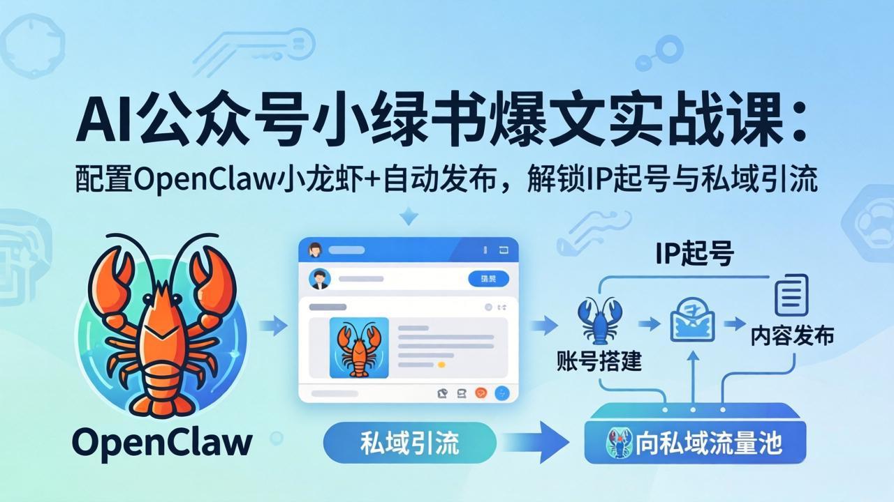 （18132期）AI公众号小绿书变现实战课：小绿书爆文写作+OpenClaw自动发布，解锁IP起号与私域引流_生财有道创业项目网-生财有道
