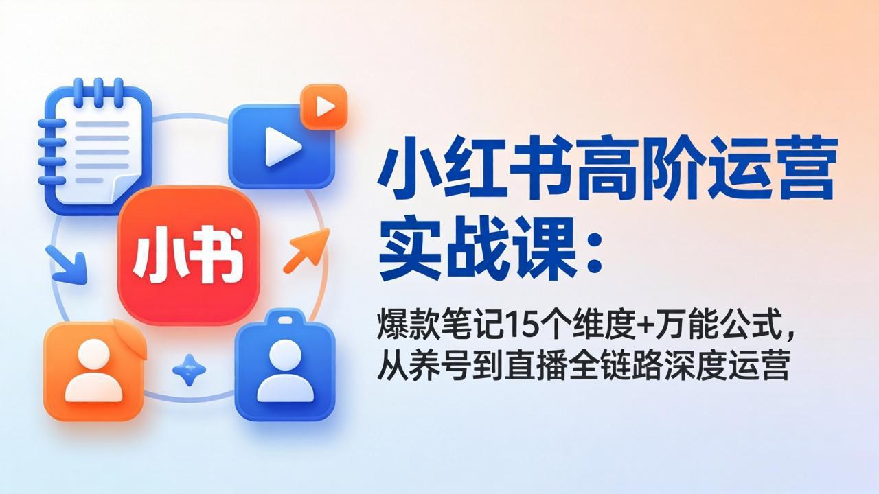 (17844期)小红书高阶运营实战课:爆款笔记15个维度+万能公式,从养号到直播全链路深度运营_生财有道创业项目网-生财有道