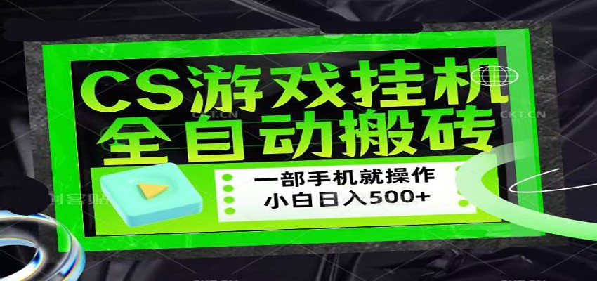 CSGO游戏挂机捡漏搬砖，超稳定的项目，带领1000+小白实现日入500+_生财有道创业网-生财有道