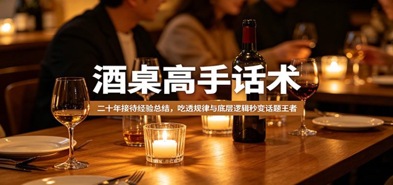 酒桌高手话术：二十年接待经验总结，吃透规律与底层逻辑秒变话题王者_生财有道创业网-生财有道