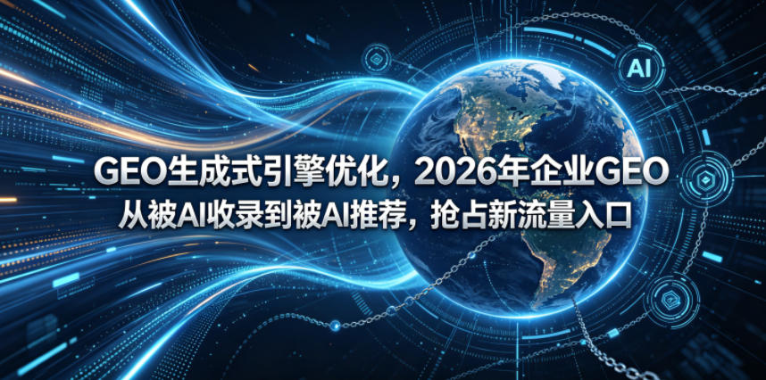 GEO生成式引擎优化，2026年企业GEO从被AI收录到被AI推荐，抢占新流量入口——生财有道创业项目网-生财有道