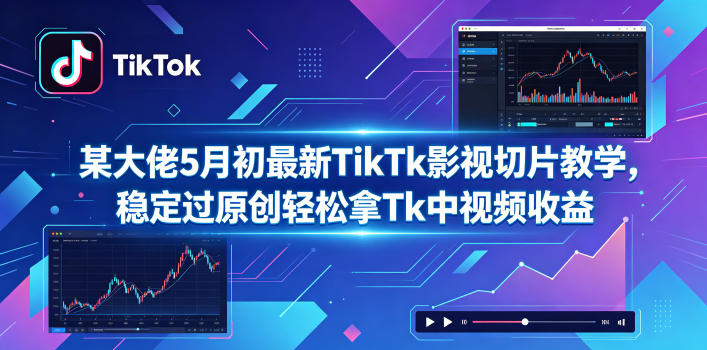 某大佬5月初最新TikTk影视切片教学，稳定过原创轻松拿Tk中视频收益——生财有道创业项目网-生财有道