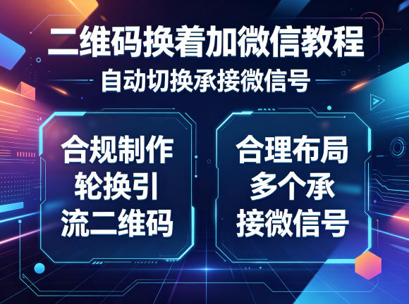 二维码换着加微信教程，自动切换承接微信号，合规制作轮换引流二维码，合理布局多个承接微信号——生财有道创业项目网-生财有道