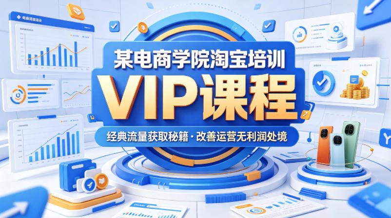 某电商学院淘宝培训VIP课程，各种经典有用的流量获取秘籍，改善运营产品没利润的处境（2026年5月）——生财有道创业项目网-生财有道