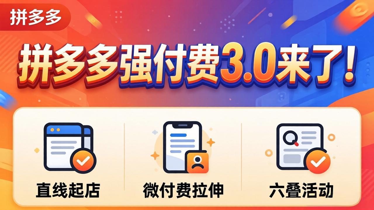 （18284期）拼多多强付费3.0来了（更新4月）直线起店+微付费拉伸+六叠活动，稳定起店破解流量瓶颈_生财有道创业项目网-生财有道