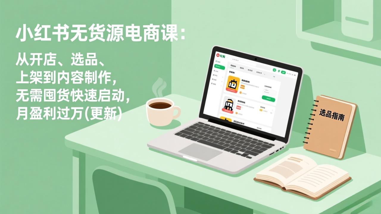（18420期）小红书无货源电商课(5月12更新)：从开店、选品、上架到内容制作，无需囤货快速启动，月盈利过万_生财有道创业项目网-生财有道