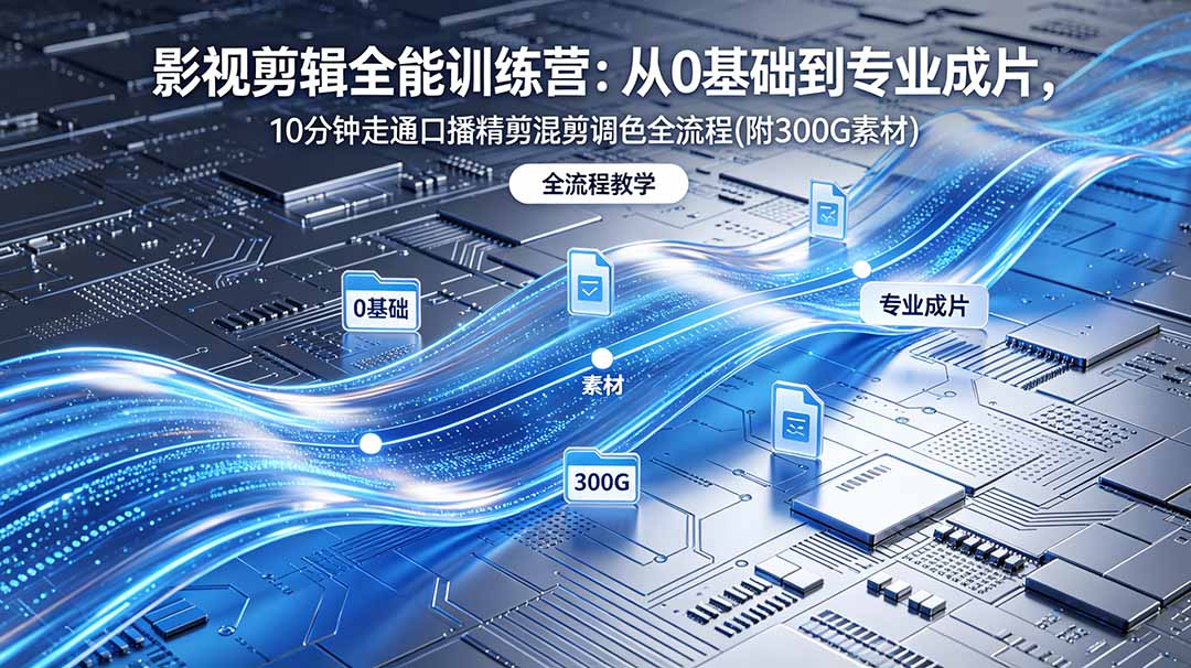 图片[1]-（18664期）2026影视剪辑全能实战课｜0基础到专业成片，全流程教学，高清带300G素材_生财有道创业项目网-生财有道