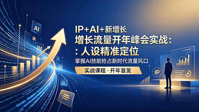 （18530期） IP+AI+新增长 流量开年 峰会实战：人设精准定位 掌握AI技能抢占新时代流量风口_生财有道创业项目网-生财有道